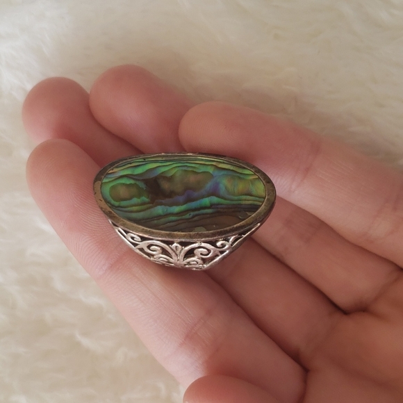 Abalone Statement Ring - Picture 6 of 7